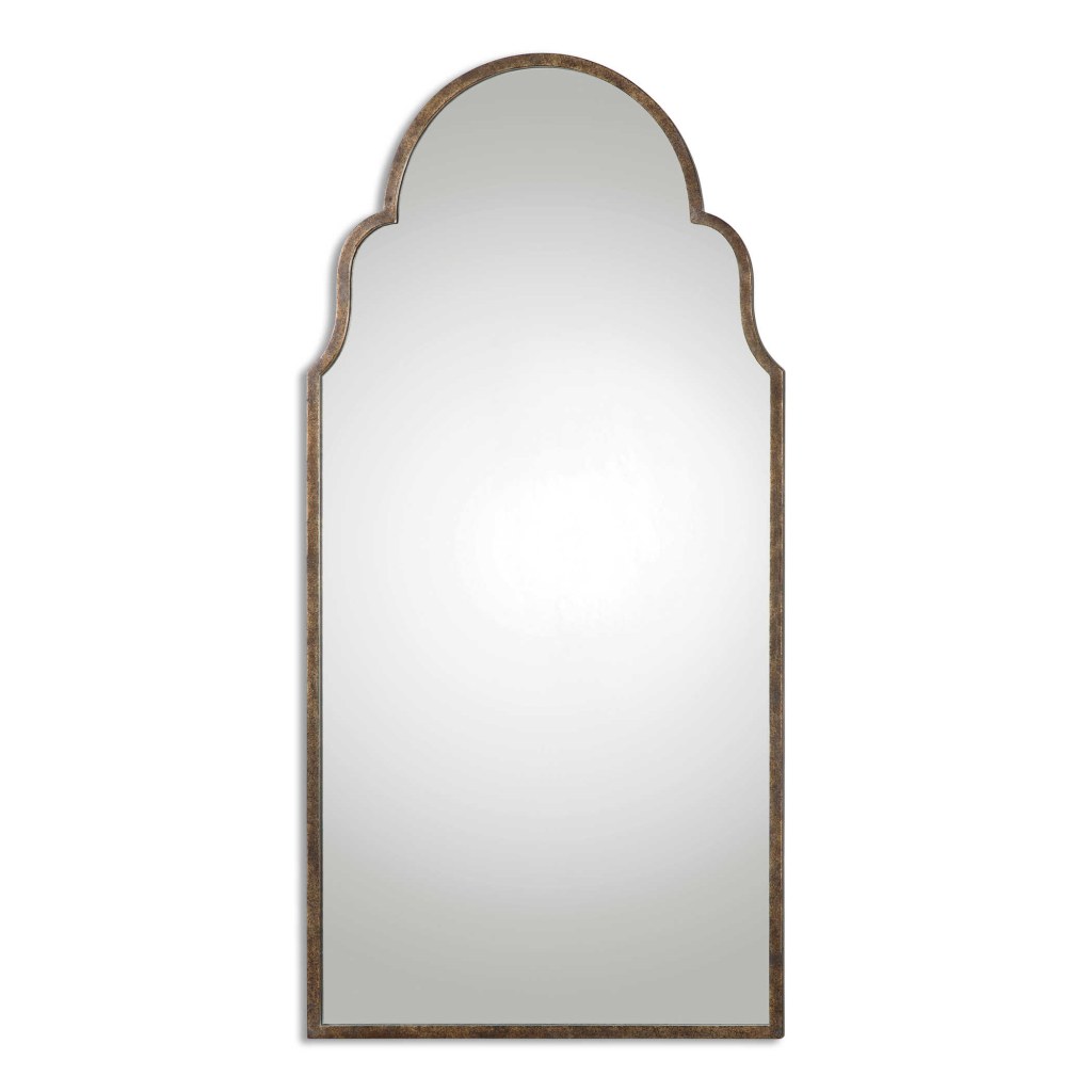 Picture of: Brayden Tall Arch Mirror, Bronze  Uttermost