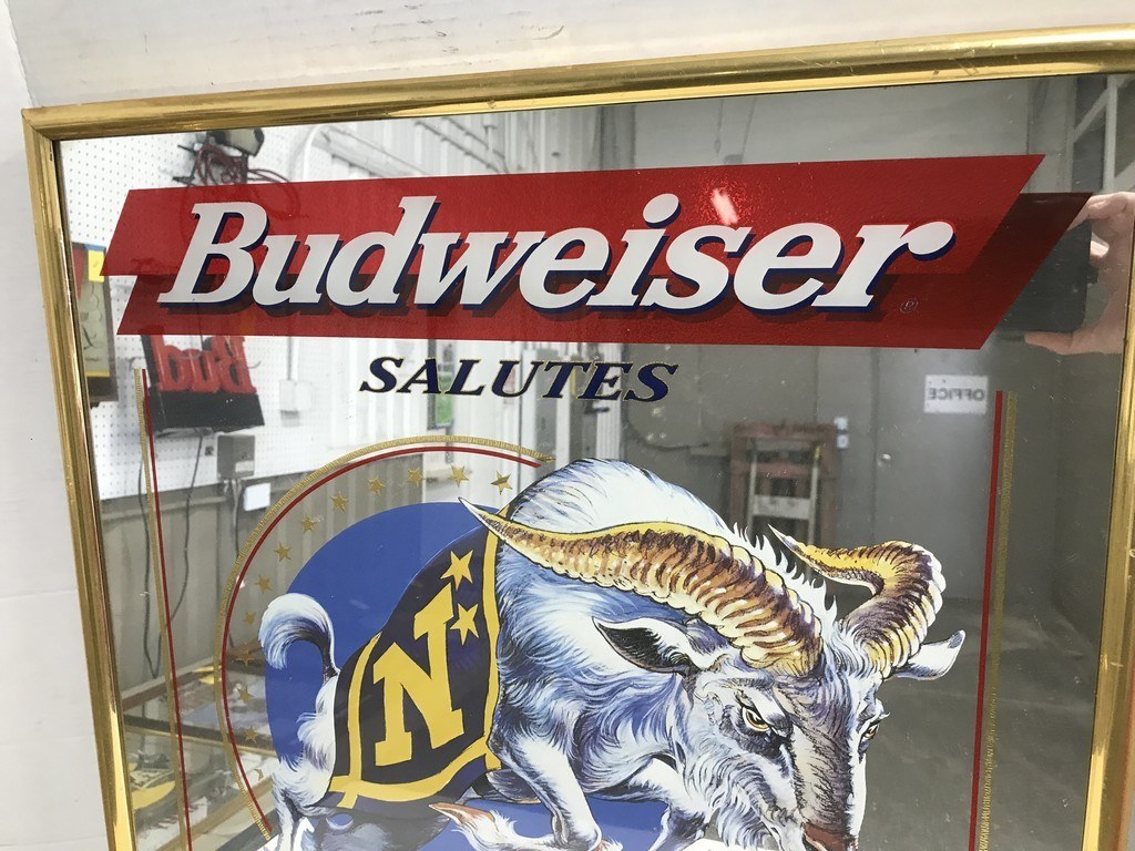 Picture of: BUDWEISER SALUTES US NAVY MIRROR  Art, Antiques & Collectibles