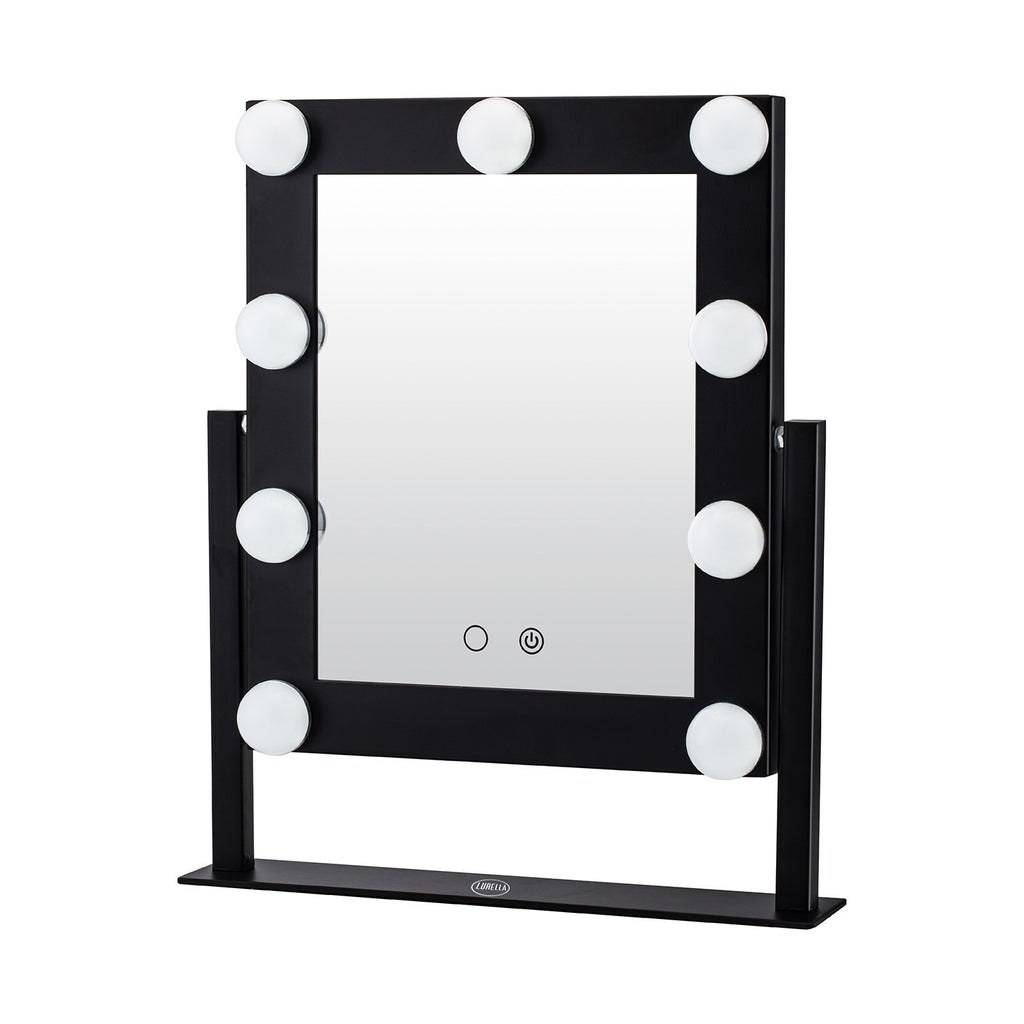 Picture of: Bulb Vanity Mirror – Black – Lurella Cosmetics
