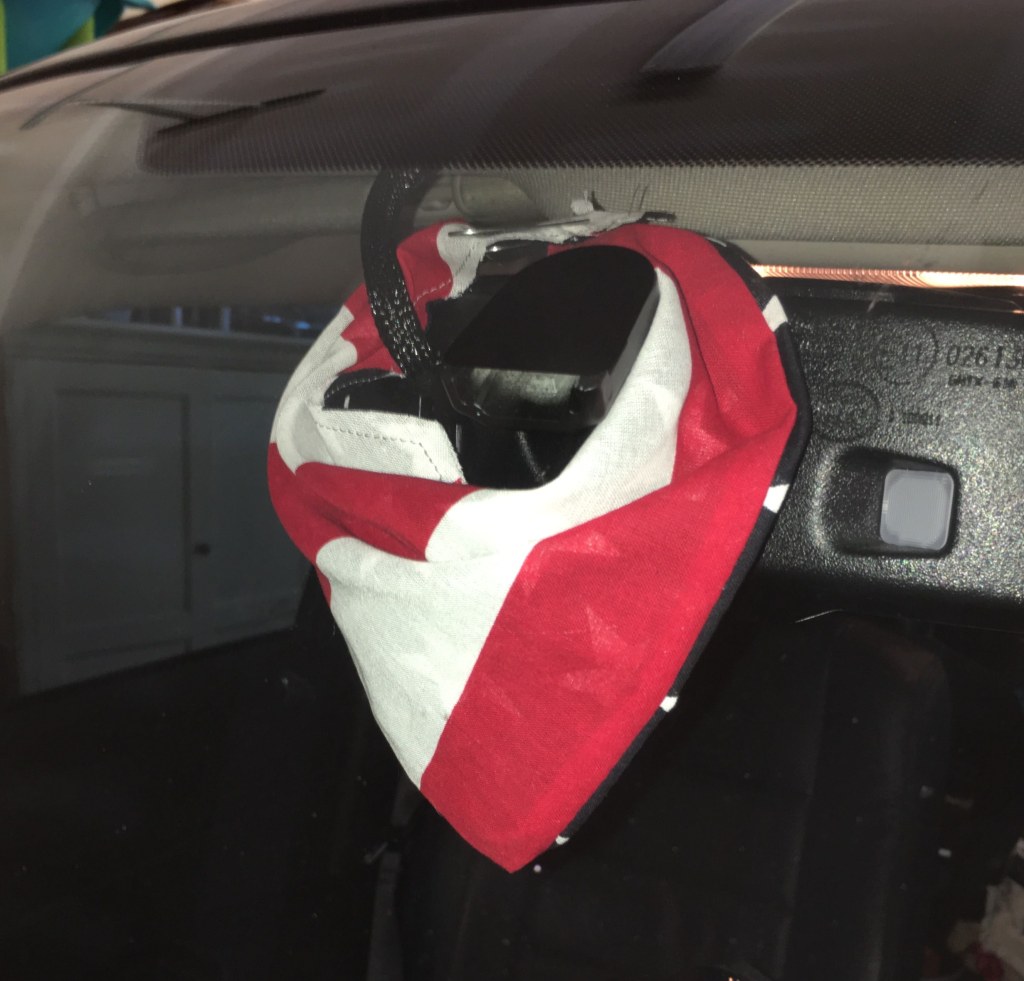 Picture of: Car Accessory: Review Mirror Bandana- Reversible Stars&Stripes