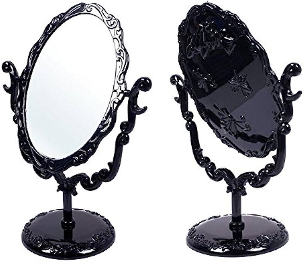 Picture of: Eachbid Gothic Style Rotating Desk Mirror Small Size Rose Black