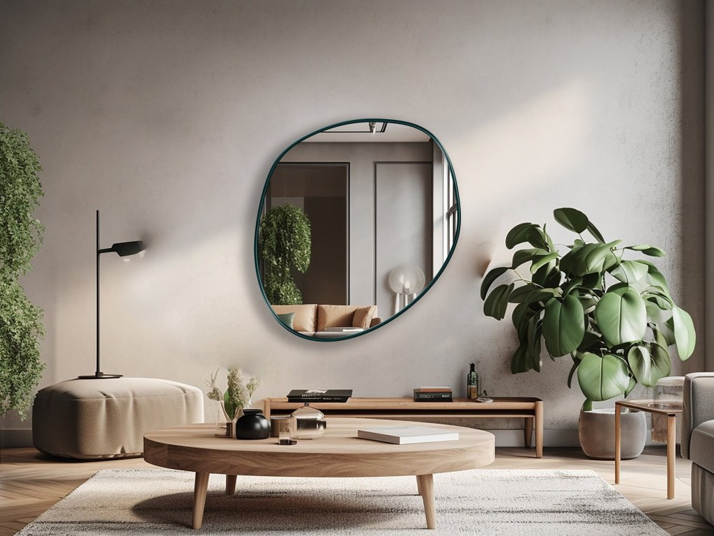Picture of: Freeform Mirror, Pebble Mirror, Asymmetric Mirror, Abstract Mirror