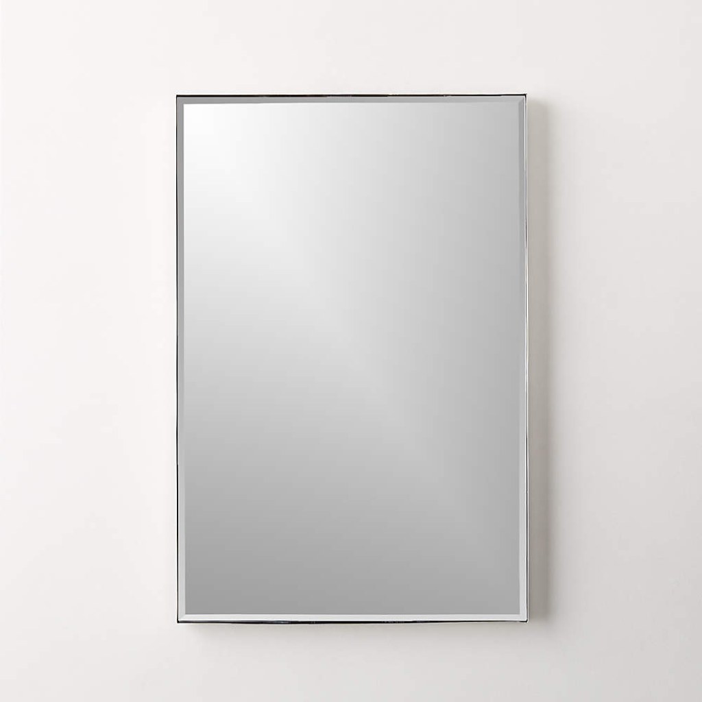 Picture of: Graduate Polished Nickel Rectangular Mirror “x” + Reviews  CB