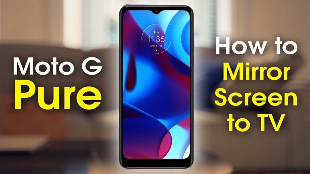 Picture of: Moto G Pure How to Mirror Your Screen to a TV  How to Connect and Play on  Your TV  HTechVideos