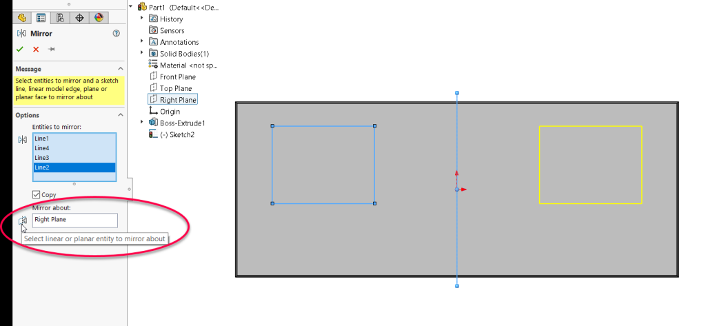 Picture of: SOLIDWORKS : Sketch Mirror Enhancements – GSC