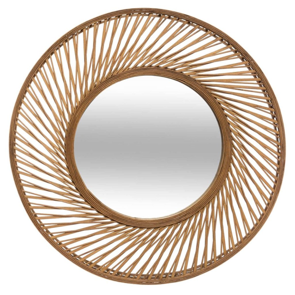 Picture of: Spiral Mirror Diameter  cm Chestnut Brown