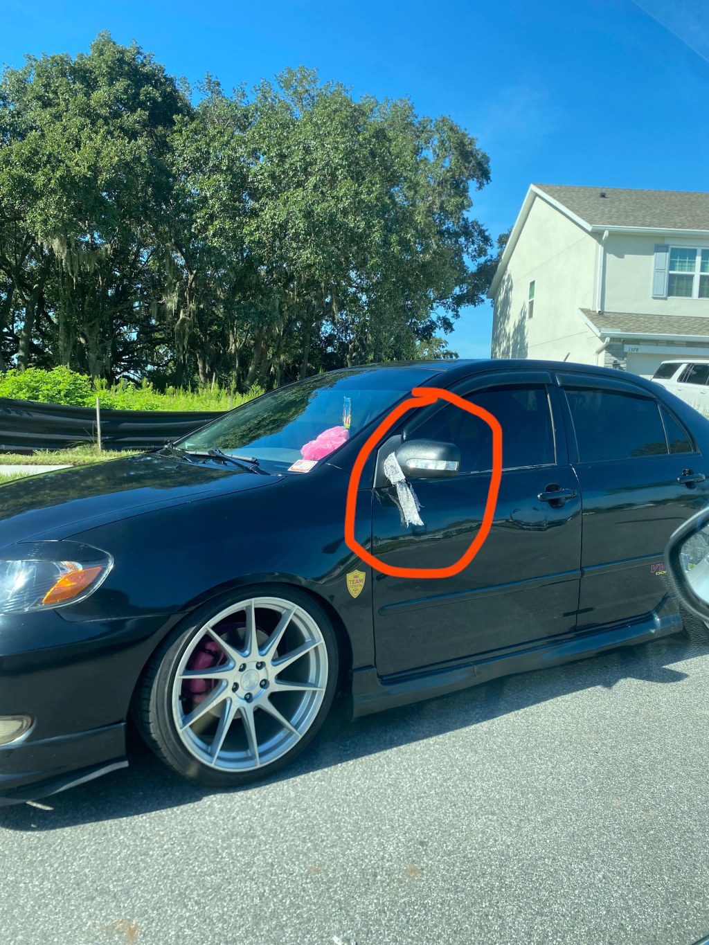 Picture of: unknown] Why do cars, usually ricers have a bandanna tied around