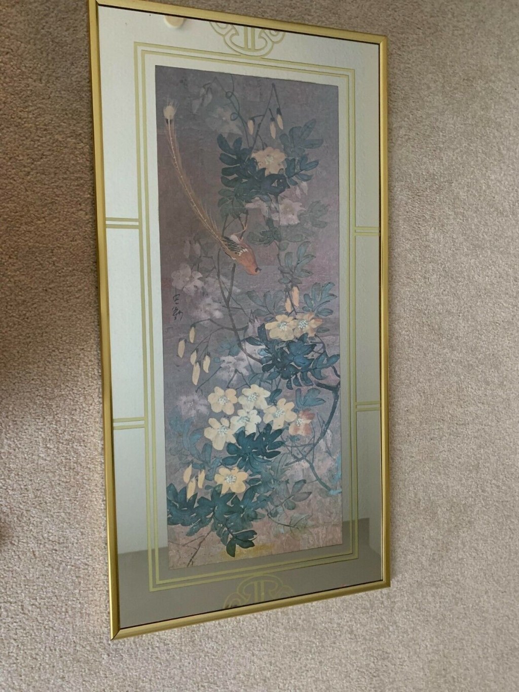 Picture of: Vintage Glass Nature Photo Etched Screen Print Mirror Mid Century Academy  Arts